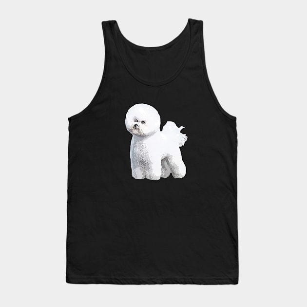 Bichon Frise Standing Beauty Tank Top by ElegantCat